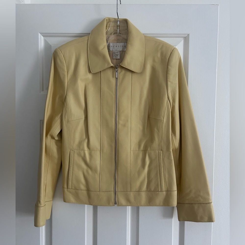 Doncaster Leather Yellow Jacket Coat